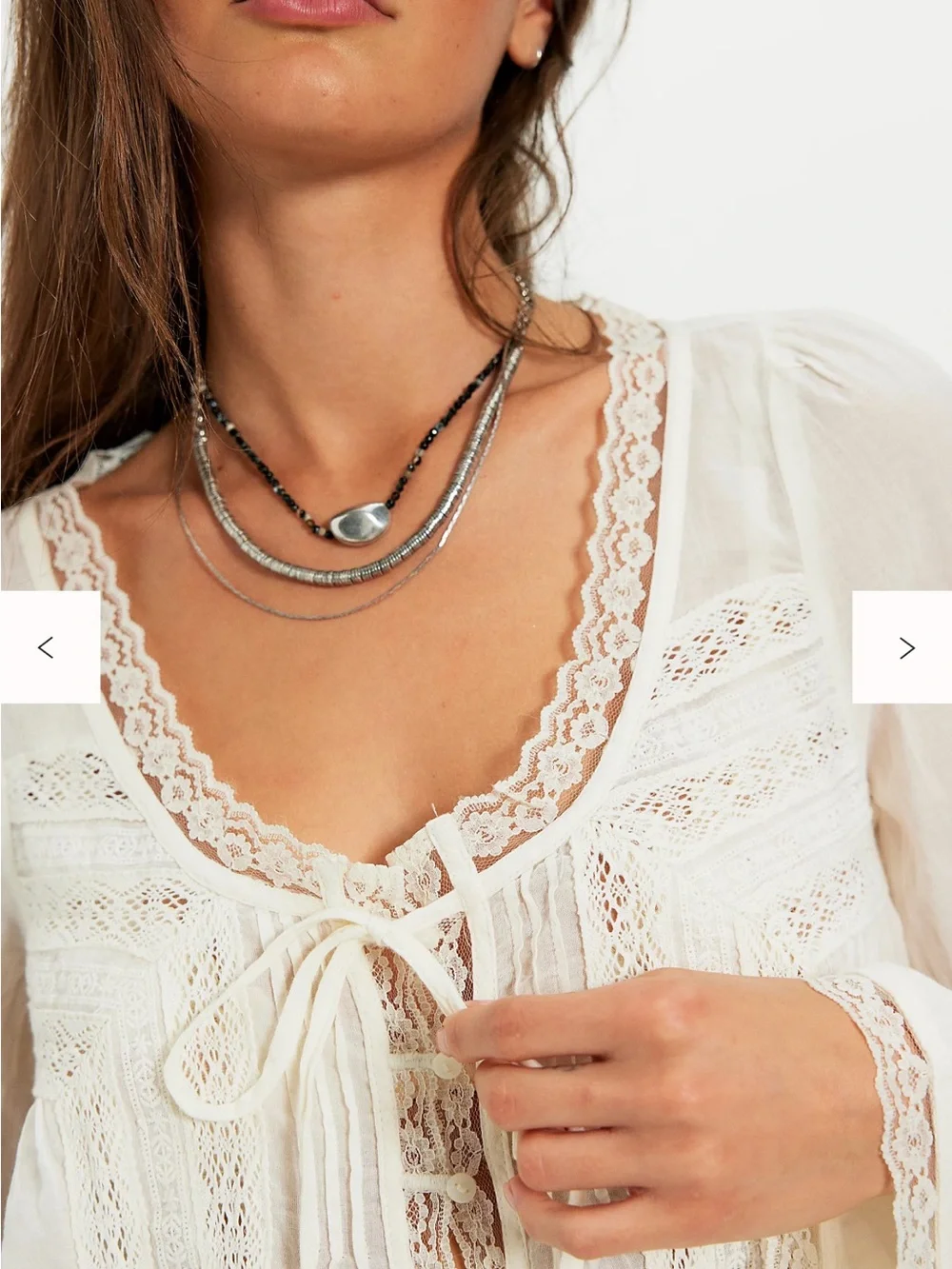 Free People sheer ivory